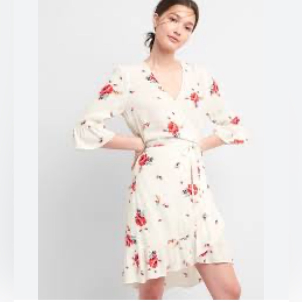 NWOT GAP RUFFLE FLORAL DRESS - Picture 3 of 8